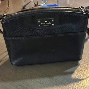Kate Spade Black Crossbody Bag with Gold Accents